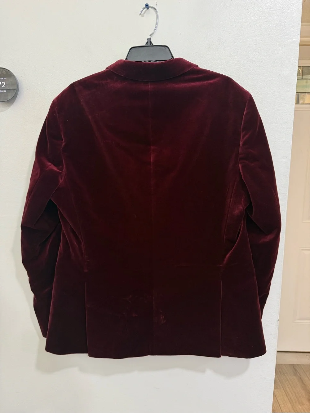 NWT HUGO BOSS Hutson Cotton Velvet Dinner Jacket Slim Fit 48 Regular IN DARK RED